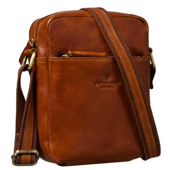 Peterson Férfi Bőr Oldaltáska Ptn 720-Cow-4976 Cognac