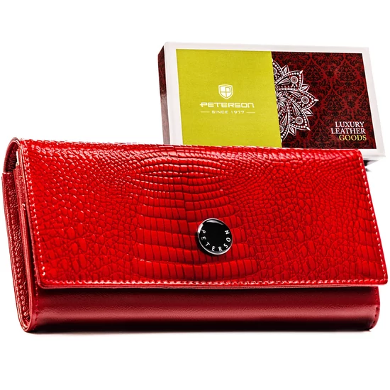 Peterson Női Bőr Pénztárca Ptn 72401-Rs-3580 Red