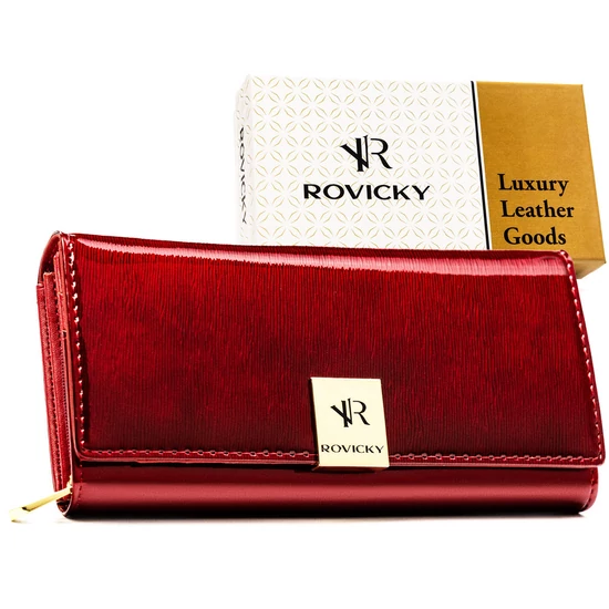 Rovicky Női Bőr Pénztárca Rh-20A-1-Sh-R-5159 Red - Piros