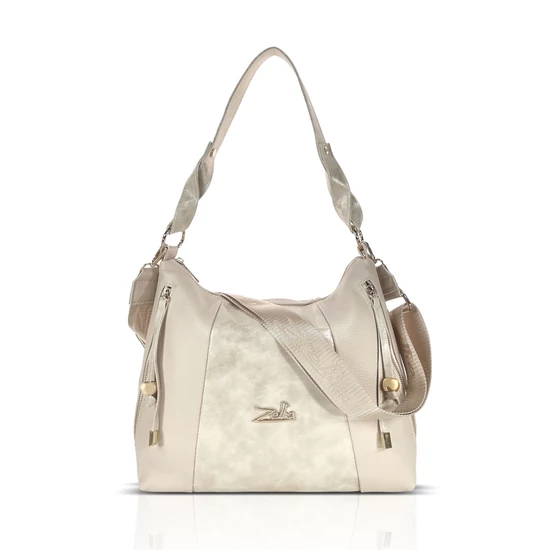 Zellia Női Válltáska 25079 Beige-Arany - Glass -