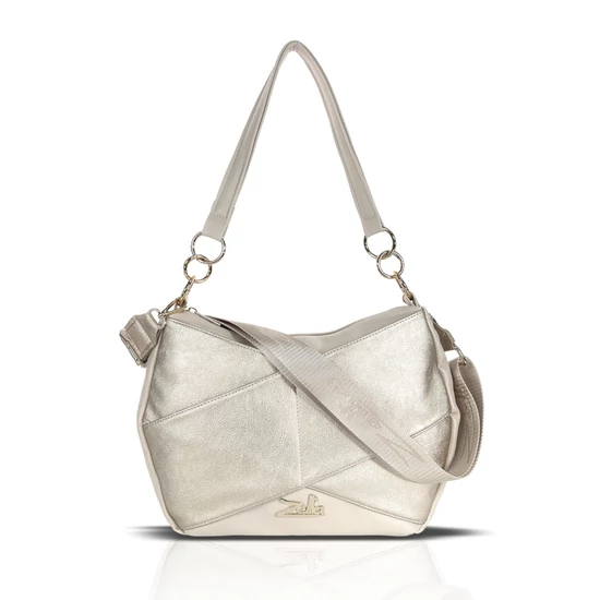 Zellia Női Válltáska 25199 Beige-Arany - Brw -