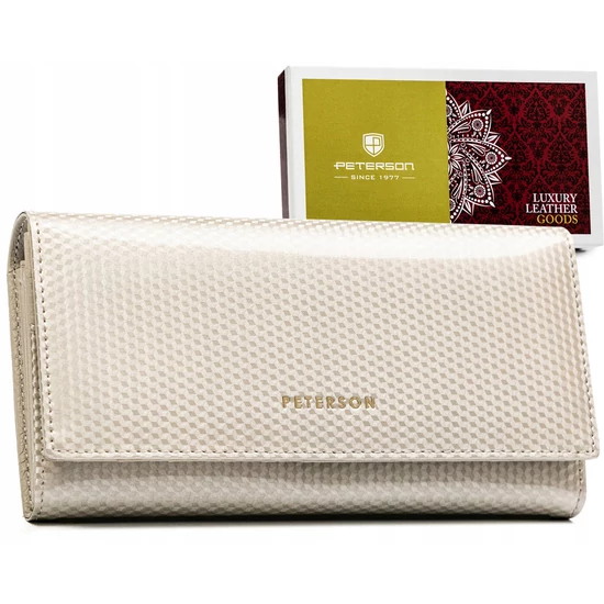 Peterson Női Bőr Pénztárca Ptn 42122-Sbr-7297 Beige