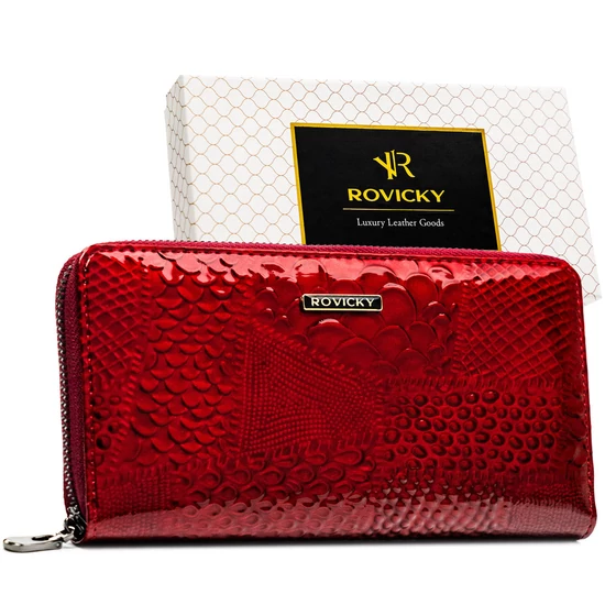 Rovicky Női Pénztárca - Echo És Természetes Bőr Rpn-25-Rsp-5890 Red - Piros 