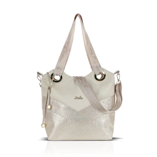 Zellia Női Válltáska ZLB451 Beige-Arany - Ch -