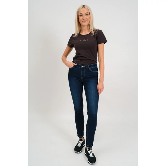 Budmil női skinny farmernadrág - sötétkék