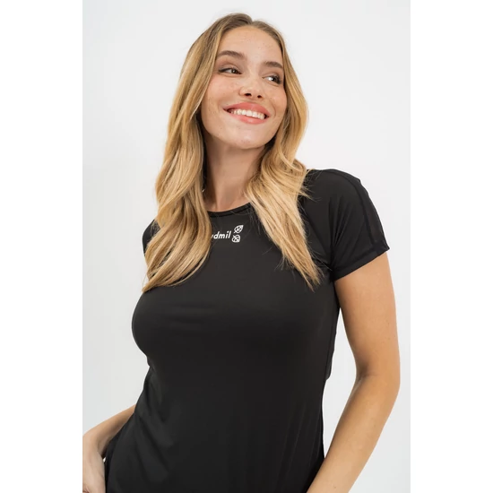 Budmil női rugalmas fitness póló - fekete