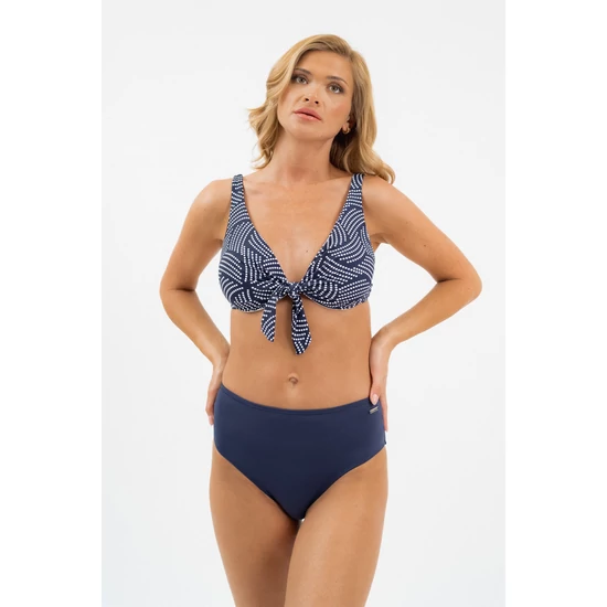 Budmil női magasított derekú bikini alsó - sötétkék