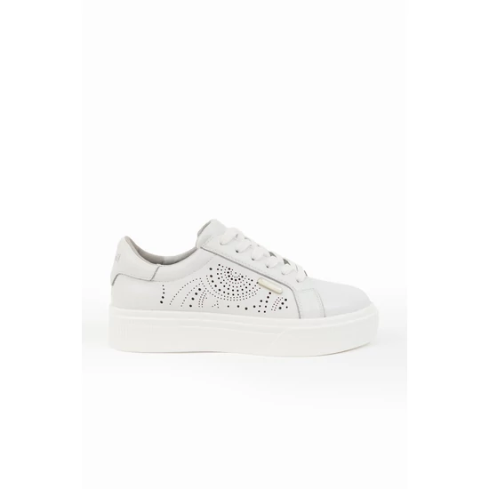 Budmil női utcai bőrcipő sneaker - fehér