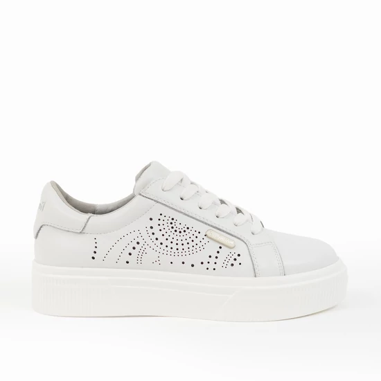 Budmil női utcai bőrcipő sneaker - fehér