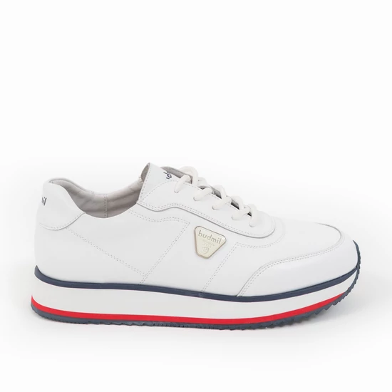 Budmil női utcai bőrcipő sneaker - fehér