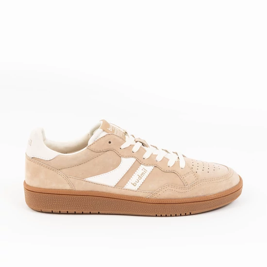Budmil férfi utcai bőrcipő sneaker - bézs