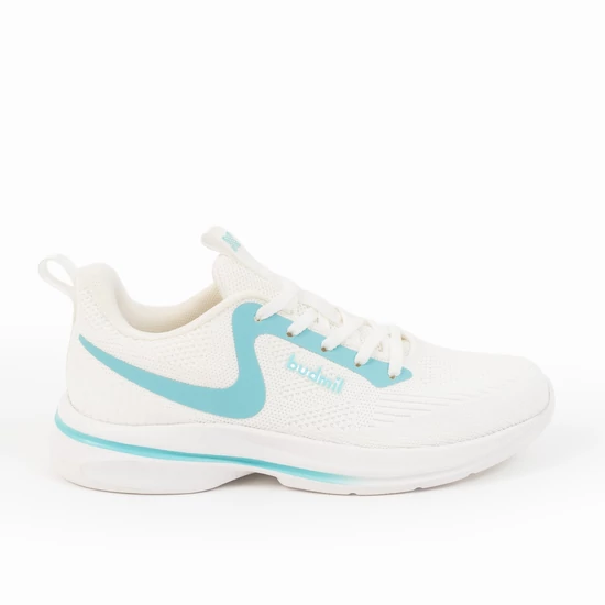 Budmil női szabadidőcipő sneaker - fehér-türkiz
