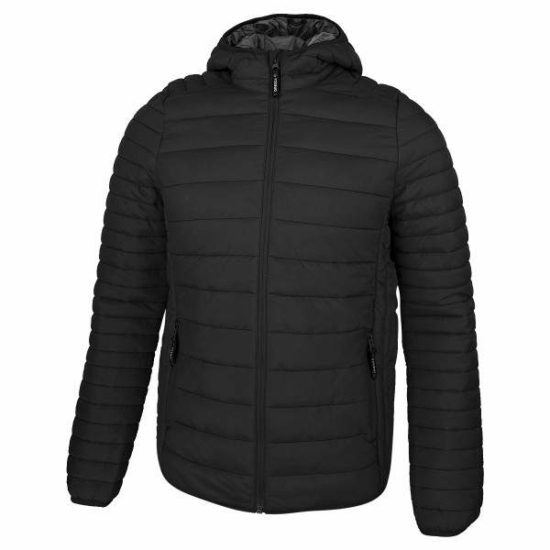 Dressa Sport steppelt férfi könnyű tokba hajtható kapucnis dzseki - fekete