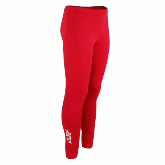 Dressa Jersey női pamut leggings - piros