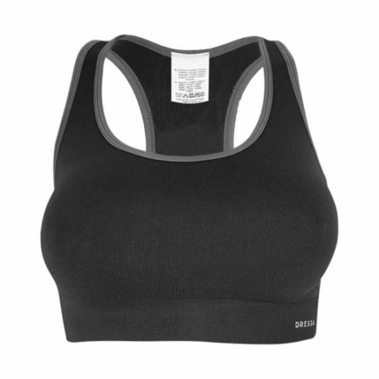 Dressa Active seamless varrás nélküli női top sportmelltartó - fekete