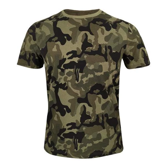 Dressa Forest terepmintás férfi rövid ujjú pamut póló - camo (S-4XL)