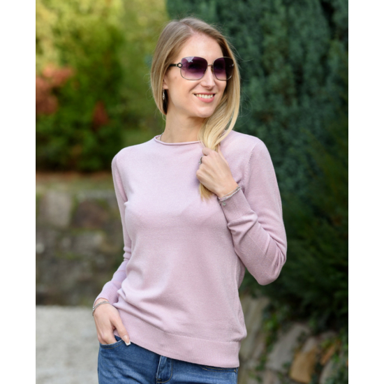 Csillámos rózsaszín kötött pulóver (S/M-L/XL)