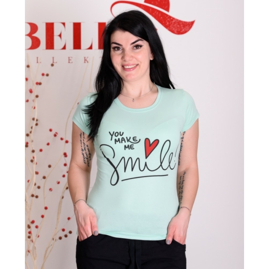 Smile feliratú zöld póló (S/M-L/XL)