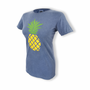 Kép 1/2 - Dressa Pineapple Ananászos pamut női póló - farmerkék