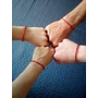 Kép 4/7 - Kabbala védelmező vörös textil karkötő