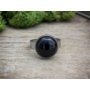 Kép 3/7 - Bájos fekete achát pöttöm acél gyűrű