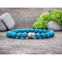 Kép 1/7 - Fenséges Buddha türkiz ásvány karkötő 15cm