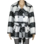 Kép 1/2 - S. OLIVER női gyapjú kabát, fehér és fekete színvilággal, 46.809.51.4891 modell