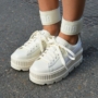 Kép 1/8 - PUMA by RIHANNA női sportcipő sneaker, krém színben, 366264 02 ANKLE STRAP SNEAKER modell