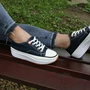 Kép 7/9 - BELLA női platform sneaker- farmerkék