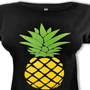 Kép 3/3 - Dressa Pineapple Ananászos pamut női pólóruha - fekete