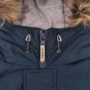 Kép 4/8 - Dressa Basic szőrmés kapucnis férfi téli parka kabát - sötétkék