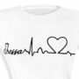 Kép 3/3 - Dressa Cuore EKG szívdobbanás mintás pamut női póló - fehér