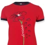 Kép 3/3 - Dressa Flower virágmintás női pólóruha - piros