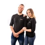 Kép 8/8 - Dressa felgombolható ujjú női gombos póló - fekete