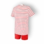 Kép 2/4 - Dressa csíkos női rövidnadrágos pamut pizsama - piros