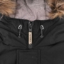 Kép 8/8 - Dressa Basic szőrmés kapucnis férfi téli parka kabát - fekete