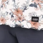 Kép 3/4 - Dressa Home Hibiscus virágmintás rövid ujjú női capri pizsama - fehér