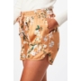 Kép 3/4 - LOVE&amp;DIVINE női rövidnadrág, kellemes barna virágos színvilággal, LOVE226-1 modell