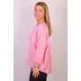 Kép 3/7 - CUBE kockás bő fazonú női felső- pink-fehér (S-L)
