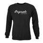 Kép 1/2 - Dressa Originals feliratos környakú pamut pulóver - fekete (S-5XL)