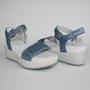 Kép 1/9 - LUMBERJACK BLANCHE női bőr platform szandál-kék