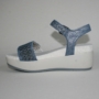 Kép 4/9 - LUMBERJACK BLANCHE női bőr platform szandál-kék