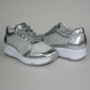 Kép 1/8 - LUMBERJACK DOMINO női bőr platform sneaker sportcipő- ezüst (38)   