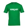 Kép 1/2 - Dressa Hungary feliratos környakú rövid ujjú pamut póló - zöld (S-XXL)