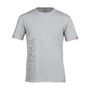 Kép 1/2 - Dressa Outline feliratos környakú rövid ujjú pamut póló - melírszürke (S-4XL)