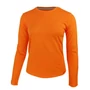 Kép 1/2 - Dressa Premium hosszú ujjú környakú női pamut póló-narancs (S-XXL)