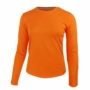 Kép 1/2 - Dressa Premium hosszú ujjú környakú női pamut póló-narancs (S-XXL)
