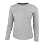 Kép 1/2 - Dressa Premium hosszú ujjú környakú női pamut póló-melírszürke (S-XXL)