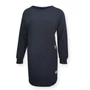 Kép 1/3 - Dressa Casual biopamut női hosszú pulóver - sötétkék (XS-XL)