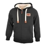 Kép 1/6 - Dressa Home cipzáros kapucnis sherpa bundás bélelt pulóver - fekete (S-XXL)